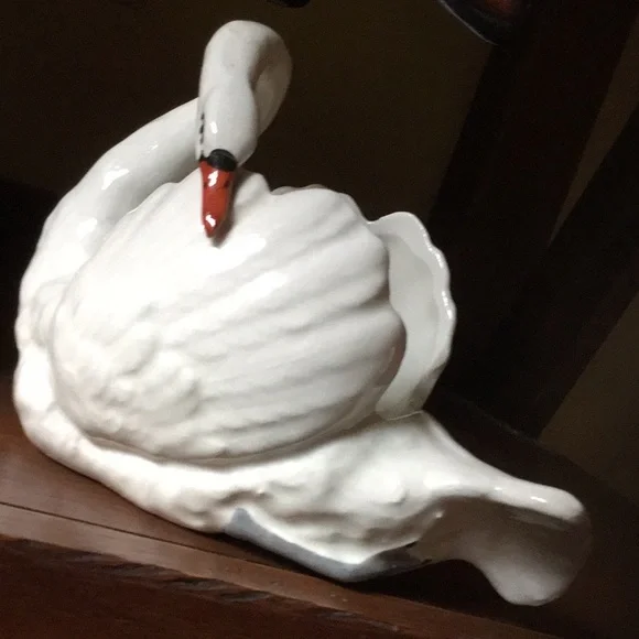 Vintage swan Czechoslovakia art Easter spring goose decor farmer’s market boho - Picture 7 of 8
